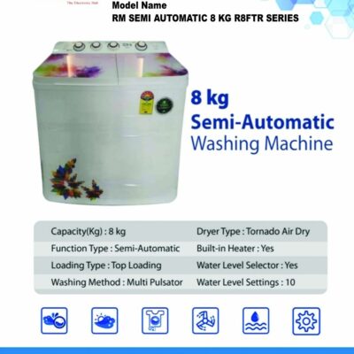 REALMERCURY WASHING MACHINE 8KG AN ISO 9001-2020 CERTIFIED FREE SHIPPING  FOR MORE INFORMATION CALL TO OUR CUSTOMER CARE NUMBER 1800-571-9908 (TOLL FRE)